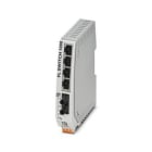 PHOENIX CONTACT - Switch Ethernet, cuatro puertos RJ45, un puerto para cable de fibra óptica en formato ST