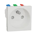 Schneider Electric - Base 2P+TTF conexión rápida blanco activo