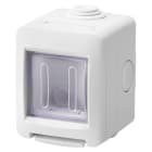 GEWISS - Caja autoportante de superficie vacía 2 módulos en gris RAL 7035 IP55