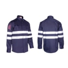 3L - CAMISA WELDERBAND AZUL CON BANDAS IGNIFUGA T.M Normativa: EN ISO 13688, EN ISO 11612, EN ISO 11611, EN 1149-5, EN 1150 & IEC 61482-2