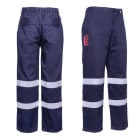 3L - PANTALON WELDERBAND IGNIFUGO AZUL CON BANDAS T.L Normativa: EN ISO 13688, EN ISO 11612, EN ISO 11611, EN 1149-5, EN 1150 & IEC 61482-2