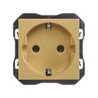 SIMON - Base de enchufe Schuko embornamiento tornillo oro