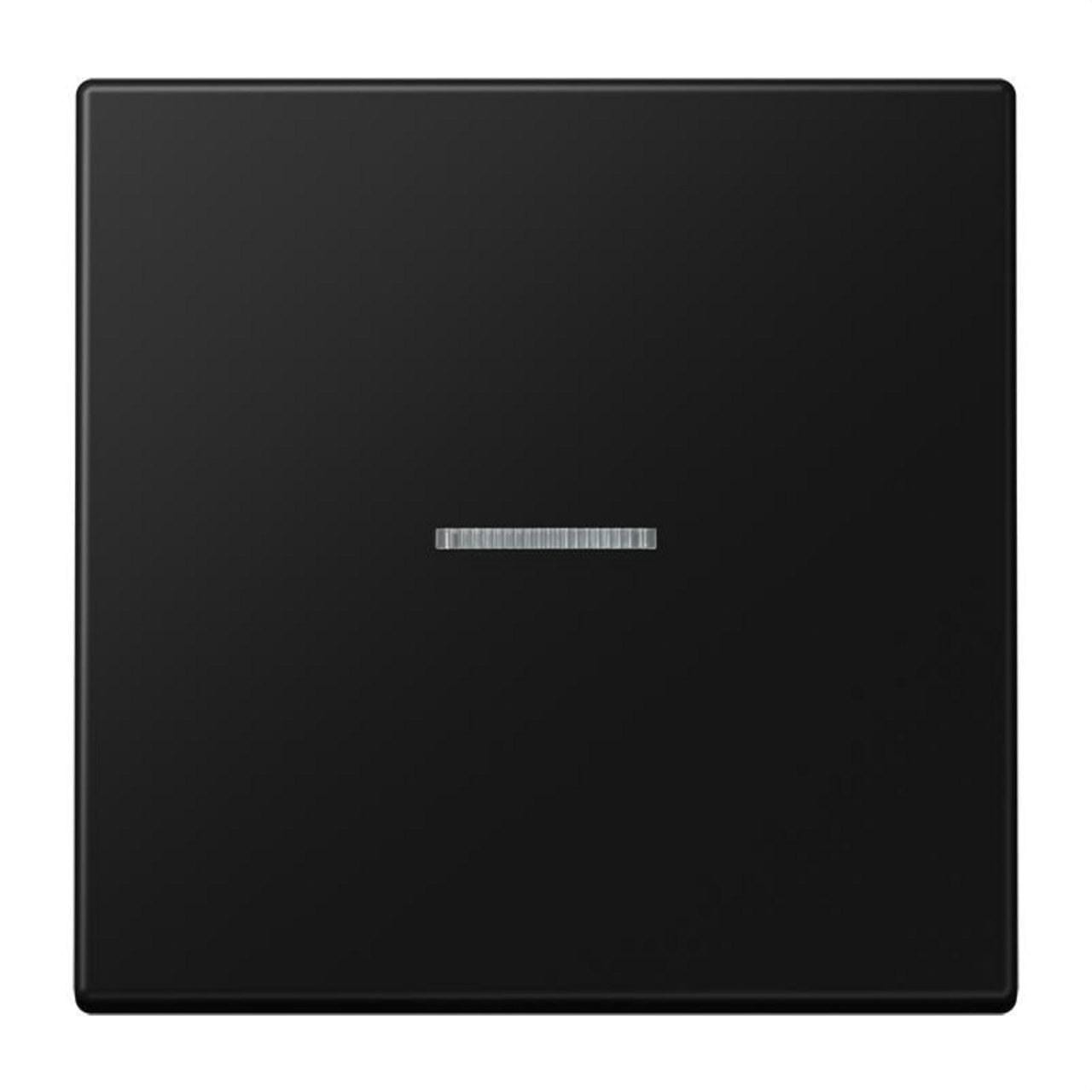 JUNG - Tecla 1 pulsador con visor LS negro mate