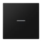 JUNG - Tecla 1 pulsador con visor LS negro mate