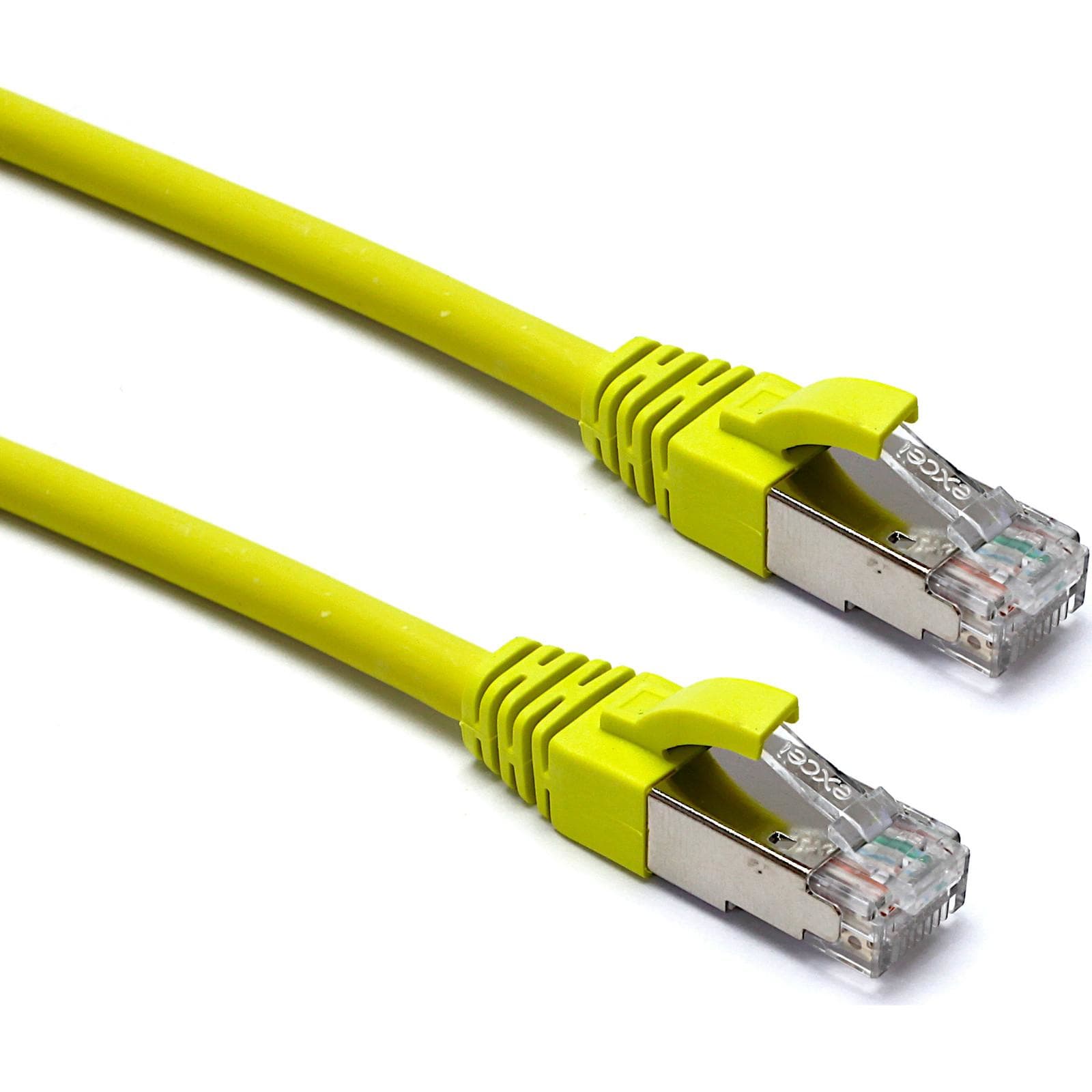 EXCEL - EXCEL CAT6A 0.5M FFTP LSOH PATCH LEAD YELLOW PK10