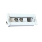 MMCONECTA - Regleta Easyblock ROLLER entrada CR 2 schukos hueco 45x45 grafito y anclaje de aluminio