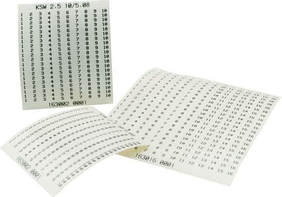 WEIDMULLER - Terminal marker KSW 4 < 100mm SDR