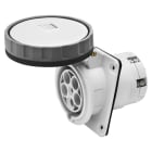 GEWISS - Base fija de empotrar a 10° HP 3P+N+T 63A 600-690V 50-60Hz 5h negro IP66/67