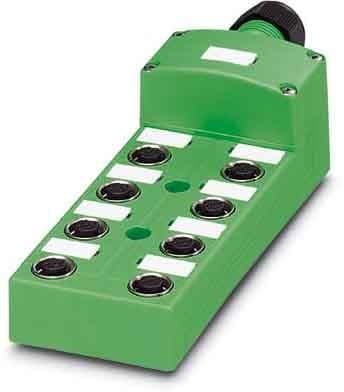 PHOENIX CONTACT - Caja SACB-8/8-C SCO P 24DC de sensores/ actuadores