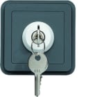 HAGER - Interruptor de llave estanca con 2 posiciones gris