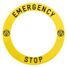 APC by Schneider Electric - Etiqueta circular 90mm 'emergenciagency stop'