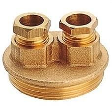 GIACOMINI - Racor doble para depósito N42 1.1/2"x8x10x12