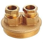 GIACOMINI - Racor doble para depósito N42 1.1/2"x8x10x12