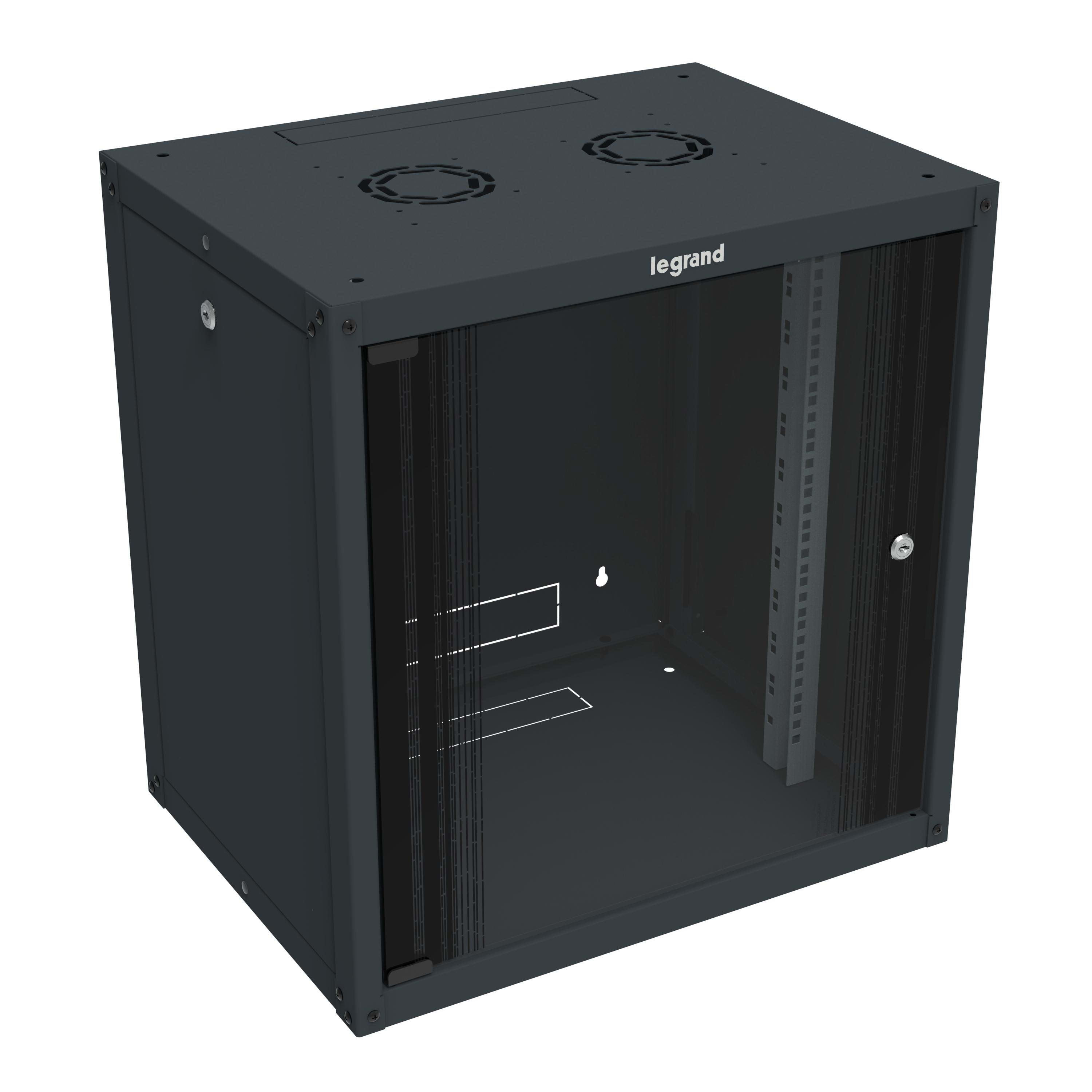 LEGRAND - Mural 19" fijo - Panel desmontable - P450mm - 9U - A600mm - 27 Kg
