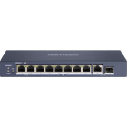HIKVISION - SWITCH 1GB UNMAGED  8POE+1UP+1 SFP HP