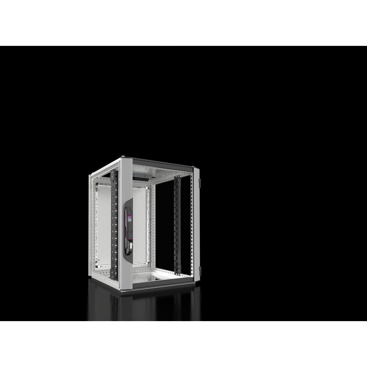 RITTAL - Rack VX/IT estándar pared transparente 800x2200x1000mm RAL 600x800x600mm RAL 7035 para redes / servidores con guías perfil de 19"