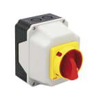 GAVE - CONMUTADOR 4 POLOS 25 A D1 BLOQUEABLE POR CANDADO ROJO/AMARILLO EN CAJA IP65