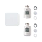 DELTA DORE - Pack Conectado TRV 1.0 | 2 cabezales termostáticos con accesorios