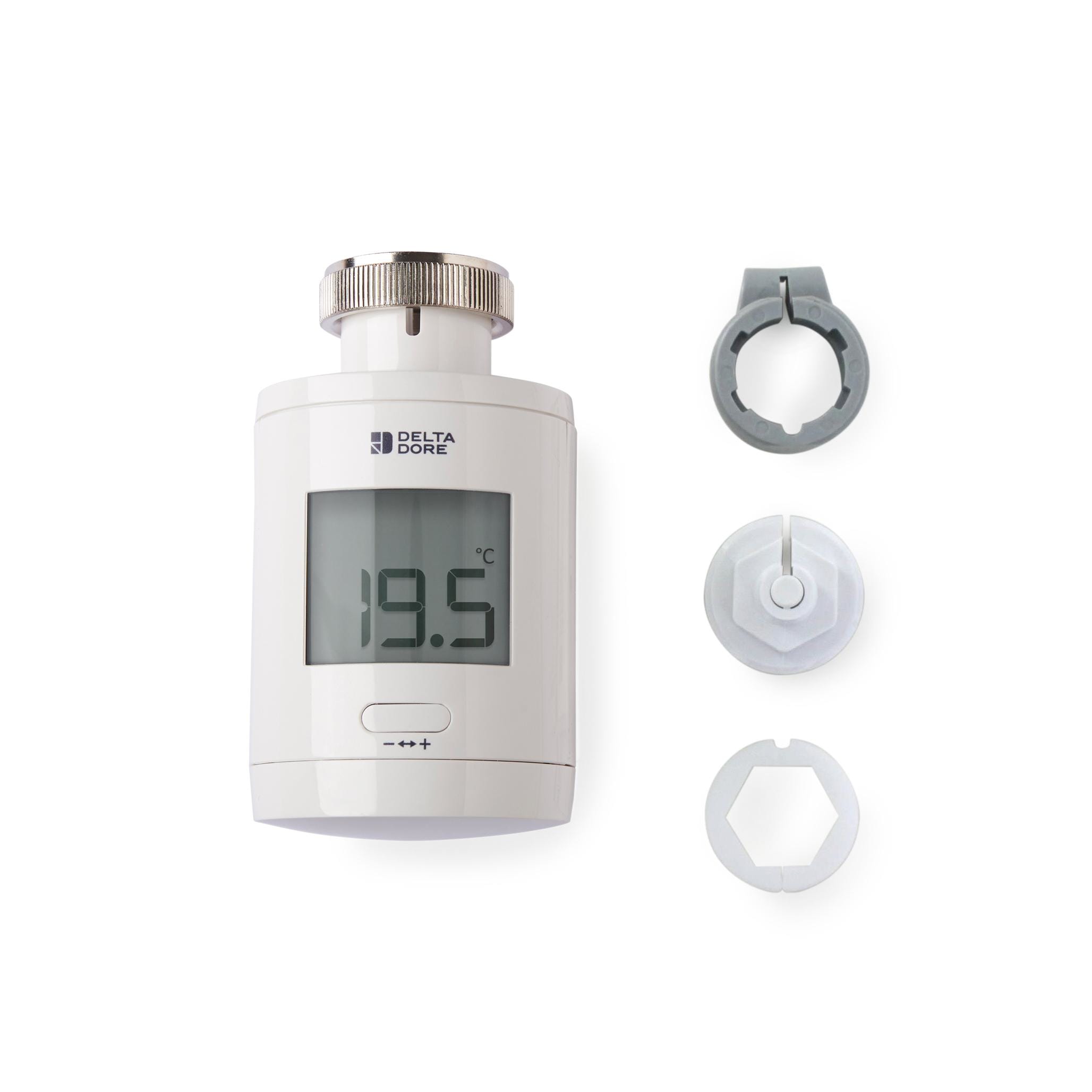 DELTA DORE - TRV 1.0 Adapt | Cabezal termostático conectado M30 x 1,5 + adapt. Gia Calef Far