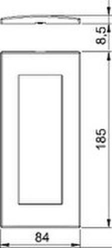 OBO BETTERMANN - Marco 45 triple 84x185mm blanco policarbonato