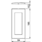 OBO BETTERMANN - Marco 45 triple 84x185mm blanco policarbonato