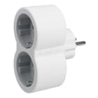 LEGRAND - Adaptador doble 2x2P+T de entrada frontal