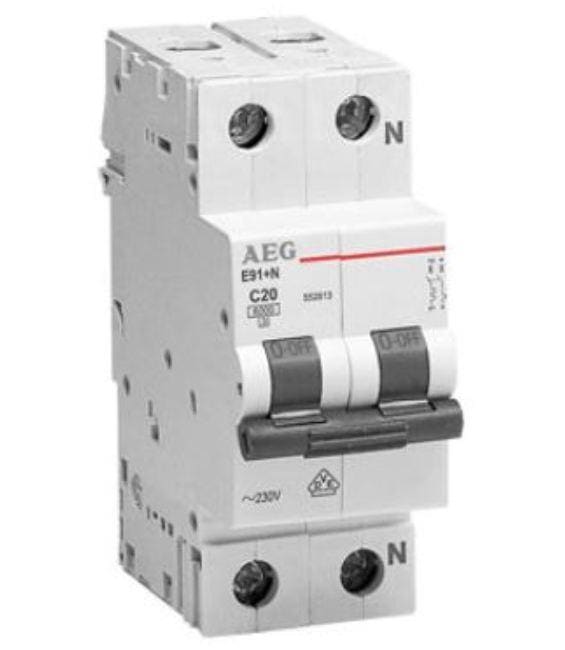 ABB - Magnetotérmico E90 Curva-C 20A 2P 2 módulos