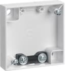 HAGER - Zócalo para montaje superficie Integro plana con 1 sujetacable blanco polar