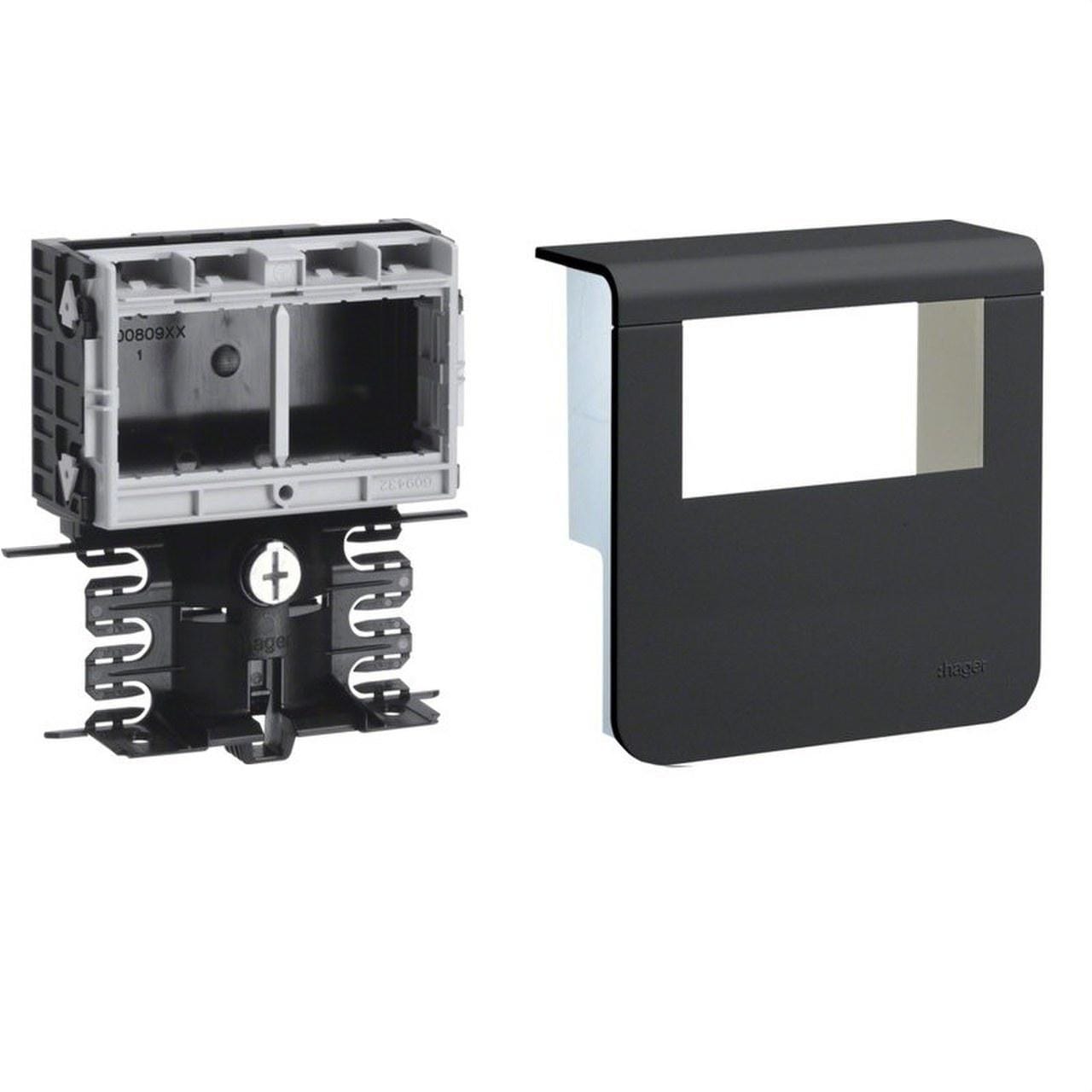 HAGER - Caja mecanismo modular SL20080 negro