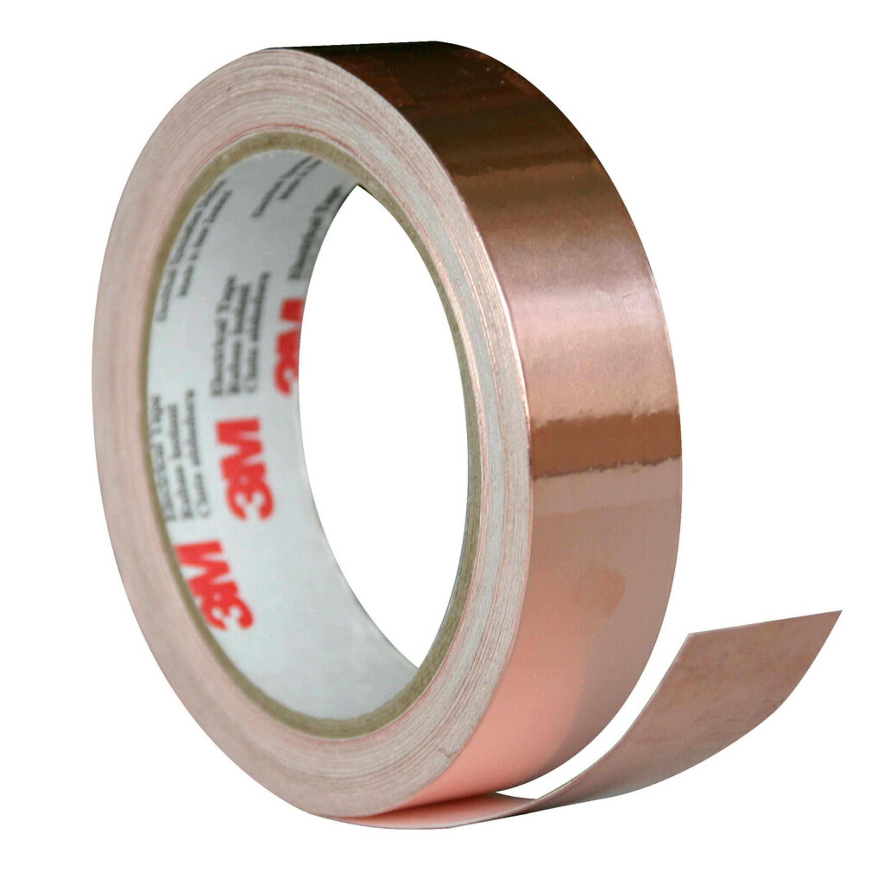 3M MERCADOS ELECTRICOS - 3M™ 1181 Cinta de apantallamiento EMI de lámina de cobre, MC12 - Adhesivo Acrílico - 19mm x 16,5m