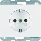 HAGER - Toma schuko completa BERKER K.x con protección infantil blanco polar
