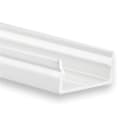 JISO - Perfil de aluminio de 2 metros para tiras LED superficie color blanco técnico