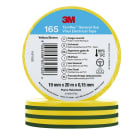 3M MERCADOS ELECTRICOS - Cinta eléctrica de PVC 3M™ Temflex™ 165, Verde/Amarillo,  19 mm x 20 m