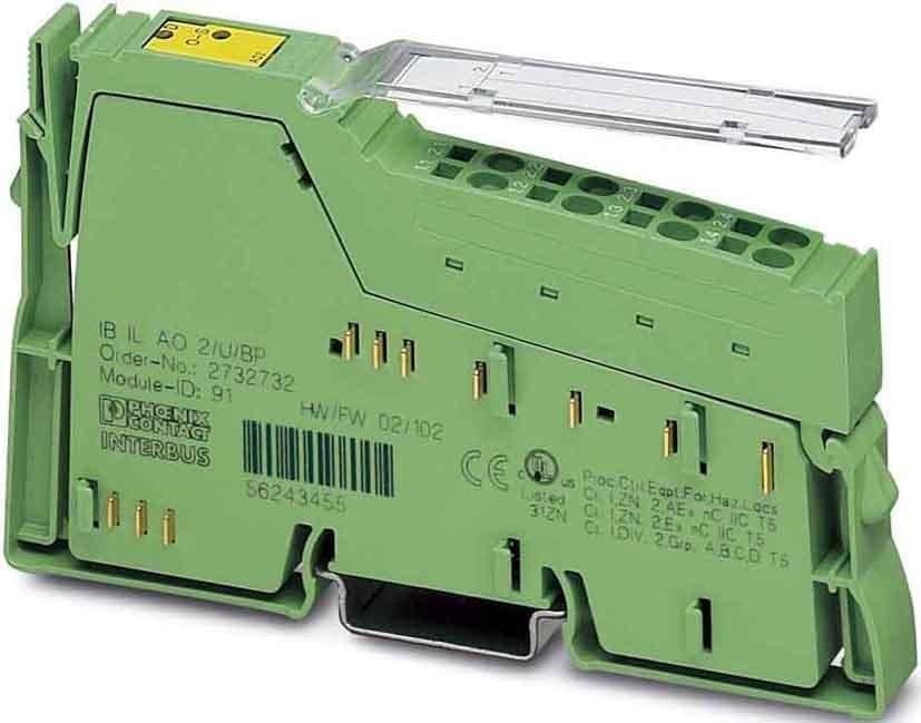 PHOENIX CONTACT - Borne de salida analógica IB IL AO 2/U/BP-PAV