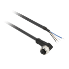 TESE - Conector hembra acodado, precableado, de 4 pines y m8 - cable de 5 m