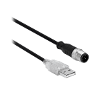 TESE - Usb-m12 5 polos adaptables para cortina de luz de seguridad con silenciamiento programación integrado