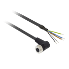 TESE - Conector hembra acodado, precableado, de 5 pines y m12 - cable de 10 m