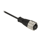 TESE - Conector hembra recto, precableado, 3 pines, de 1/2 20 unf - cable de 5 m
