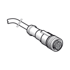 TESE - Conector hembra recto, precableado, 3 pines, de 1/2 20 unf - cable de 10 m