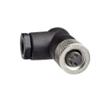TESE - Conector hembra acodado de 4 pines, m8 - prensa de cable m9,5 x 1