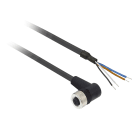 TESE - OsiSense XU - Conector hembra acodado, precableado, de 4 pines y m12 - cable de 5 m