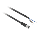 TESE - Conector hembra m8, 3 patillas, recto, precableado - cable de 2 m