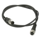 TESE - cable aco.-macho, recto, 3 patillas, M12-hembra, codo, 3 patillas, M12-cable2m
