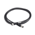 TESE - Modbus shielded cable - M12 male connector - M12 female connector - IP67 - 2 m