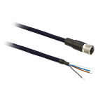 TESE - Precableado conectores xz -hembra recta - m12-4 pins - shielded cable pur 10m