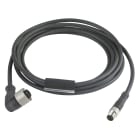 TESE - cable acopl - macho M8, recto, 3 pat - hembra M12, codo, 5 pat - cable de 1 m