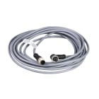 TESE - cables XZ - macho recto M12 4-pines - hembra acodado M12 4-pines - PVC 5m