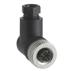 TESE - Conector hembra acodado de 5 pines, m12 - prensa de cable