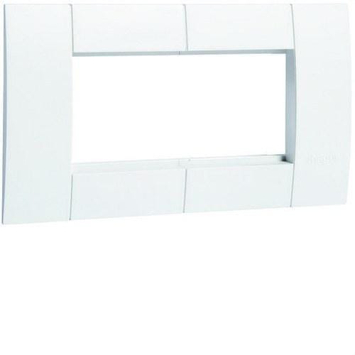 HAGER - Soporte 2 mecanismos 45x45mm blanco RAL9016
