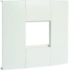 HAGER - Adaptador 1 mecanismo 45x45mm para LFF ancho 110mm blanco RAL9016
